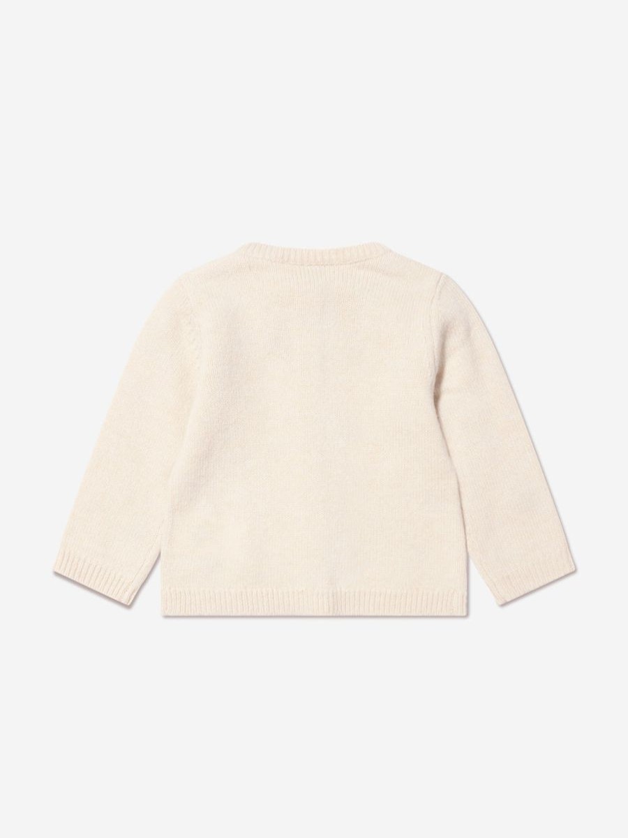 Baby Bonpoint Jumpers & Cardigans | Baby Girls Telnie Wool Cardigan In Ivory