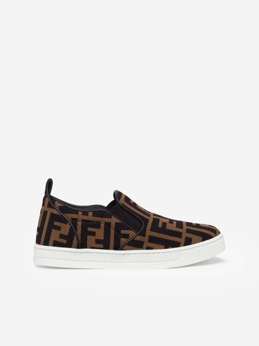 Teen Fendi Kids Shorts | Fendi Kids - Unisex Ff Logo Slip On Trainers | Childsplay Clothing