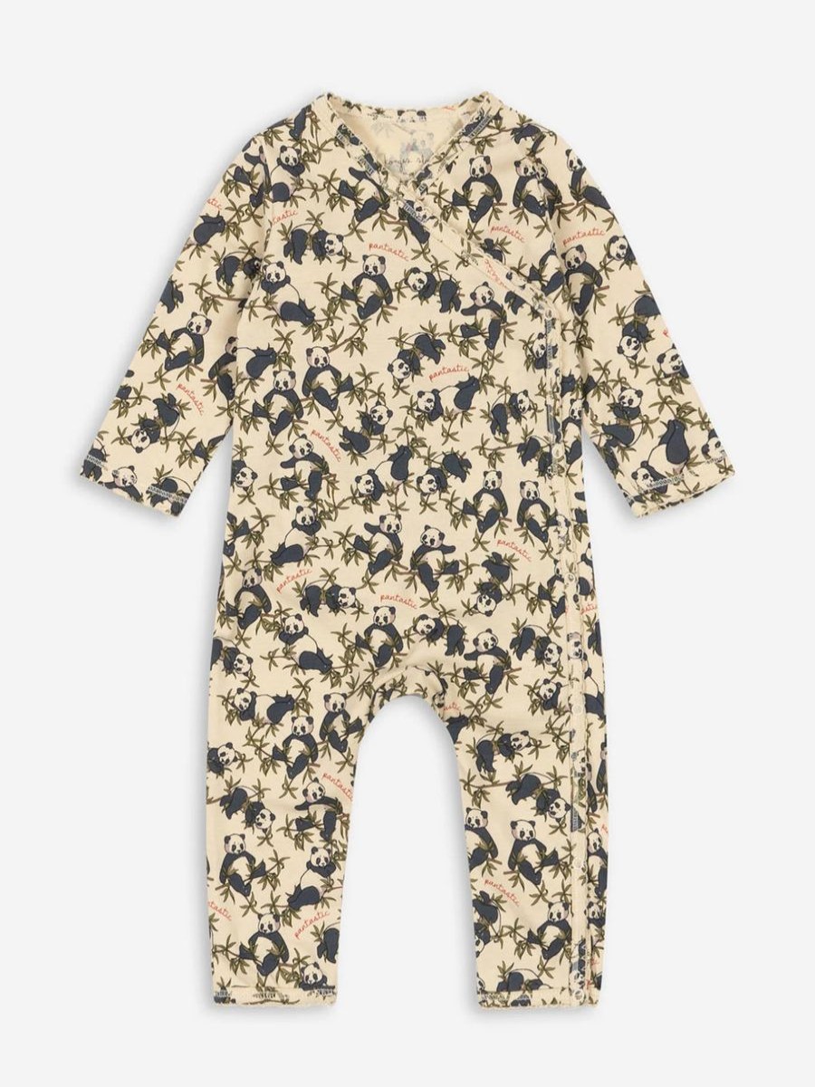 Baby Konges Slojd Babygrows & Rompers | Baby Panda Romper In Multicolour