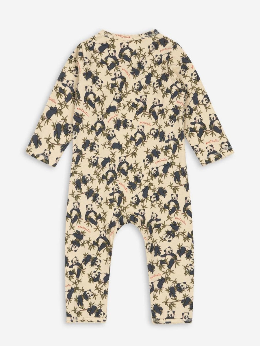 Baby Konges Slojd Babygrows & Rompers | Baby Panda Romper In Multicolour