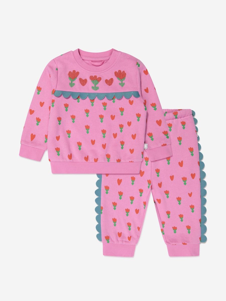 Baby Stella McCartney Kids Tracksuits | Baby Girls Flower Tracksuit In Pink