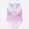 Girls Emporio Armani Swimwear | Girls Logo Swimsuit In Pink