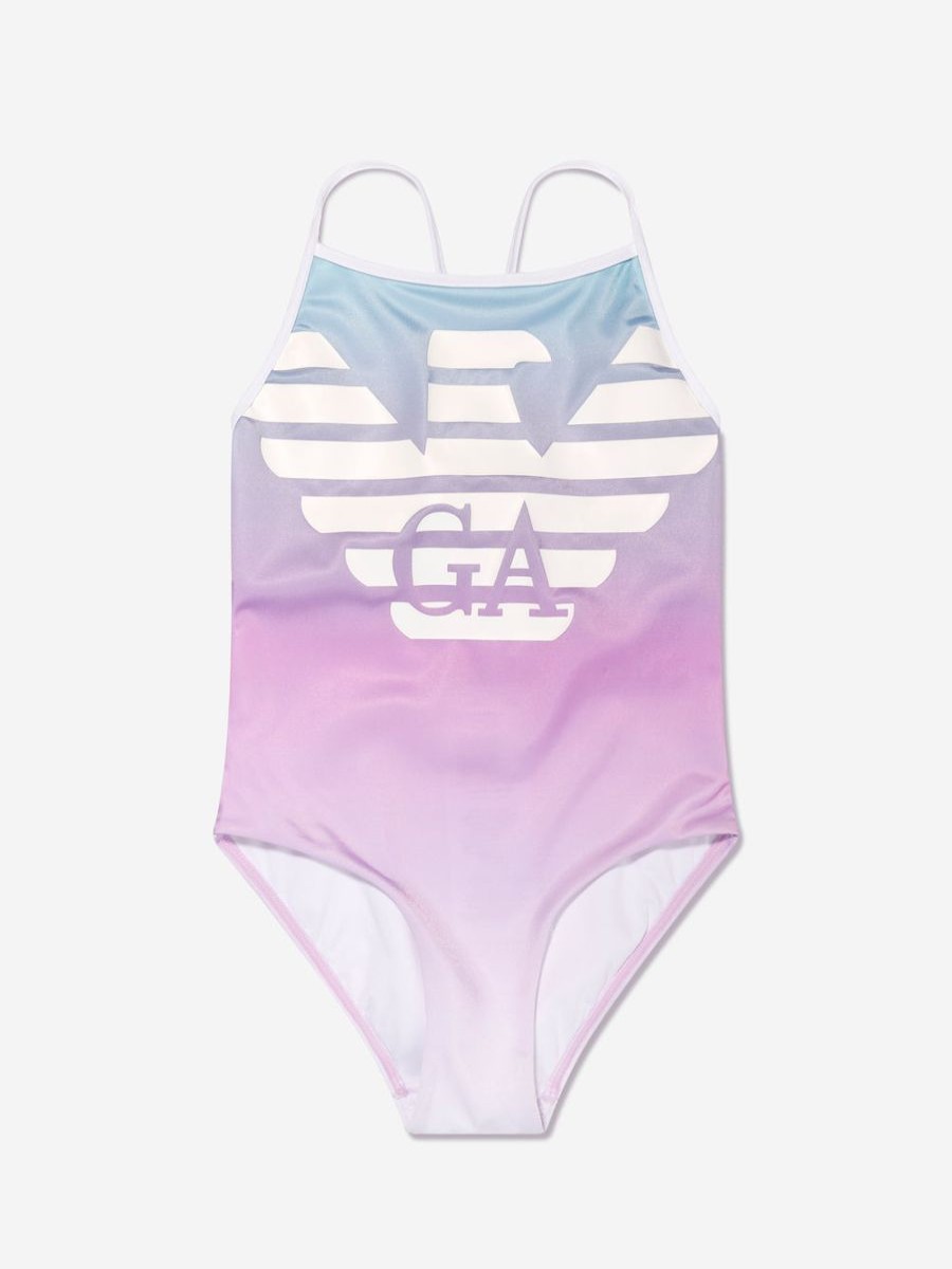 Girls Emporio Armani Swimwear | Girls Logo Swimsuit In Pink