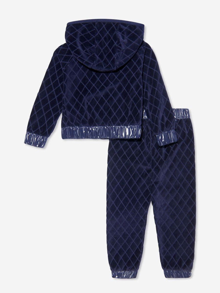 Girls Moncler Enfant Tracksuits | Girls Velour Hooded Tracksuit