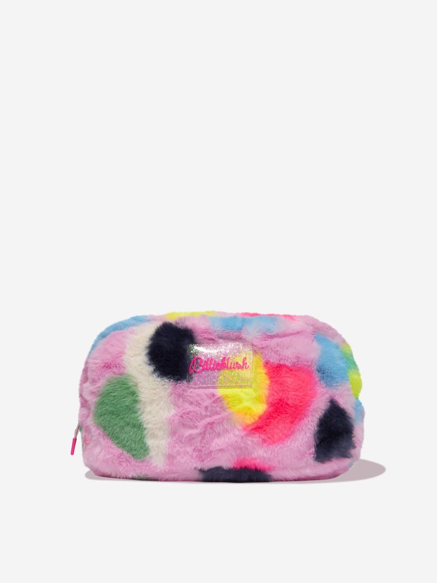 Girls Billieblush Bags & Backpacks | Girls Faux Fur Pencil Case In Pink