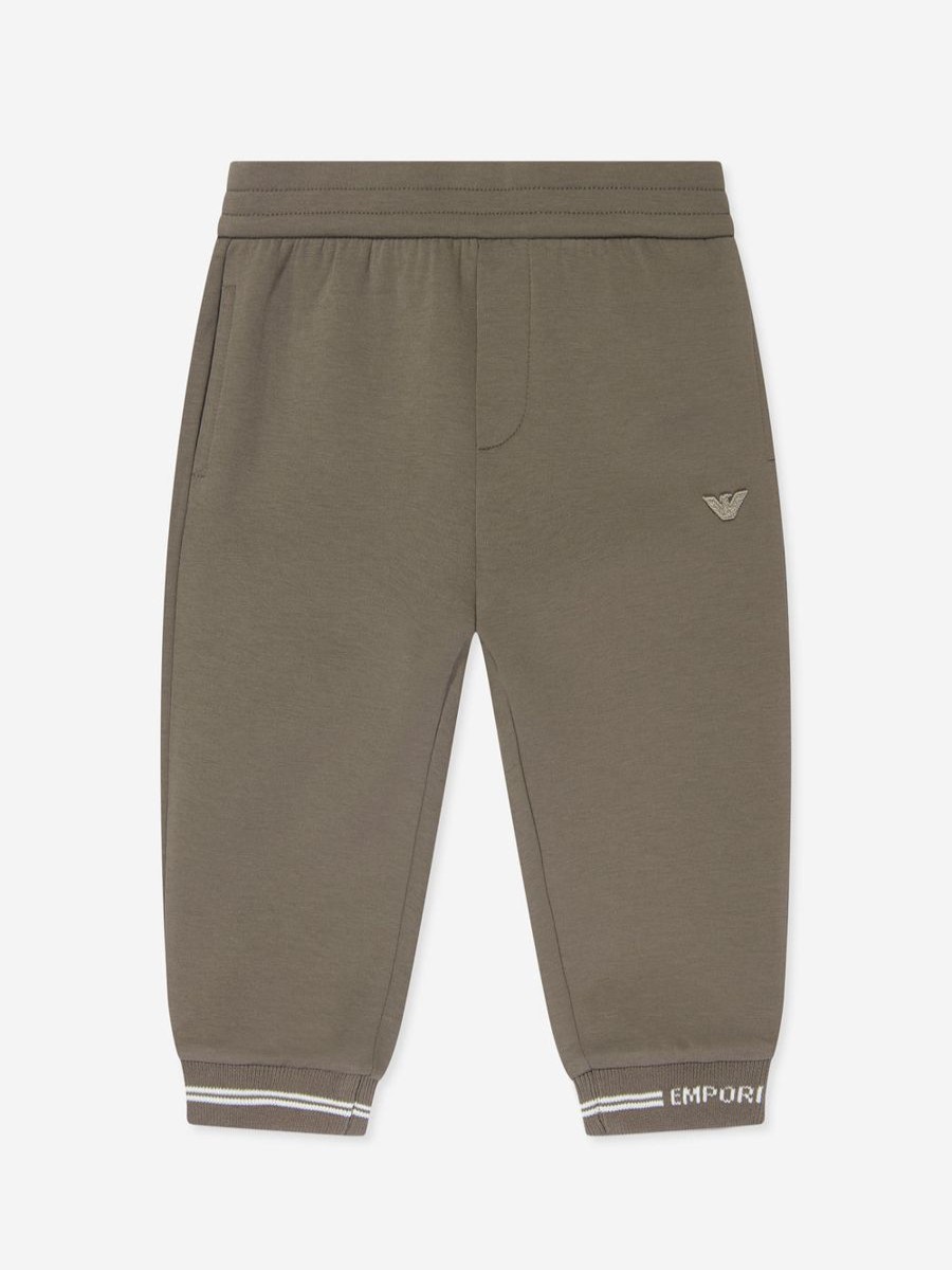 Baby Emporio Armani Sweatpants | Baby Boys Logo Jogges In Brown