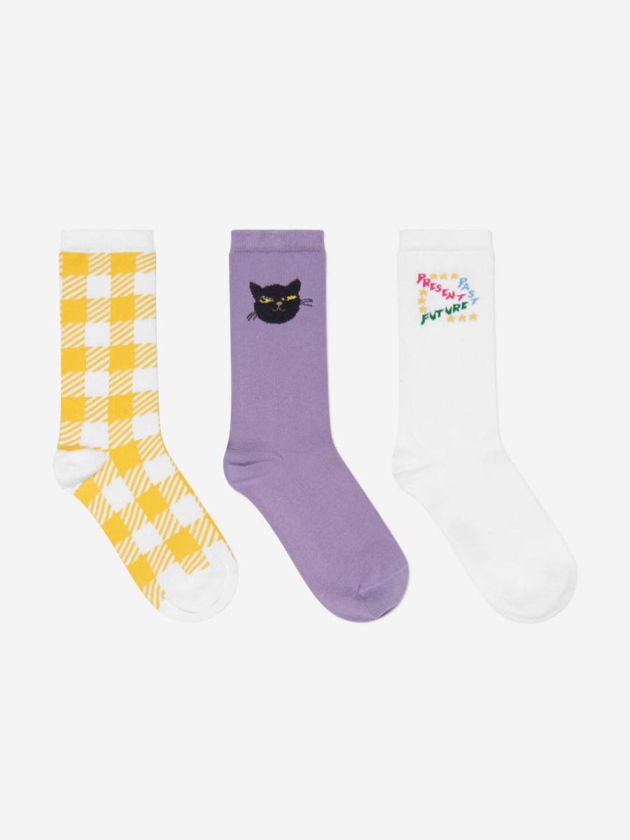 Girls Mini Rodini Socks & Tights | Mini Rodini - Kids Organic Cotton Socks Set (3 Pack) | Childsplay Clothing