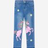 Girls Billieblush Jeans | Girls Denim Unicorn Jeans In Blue