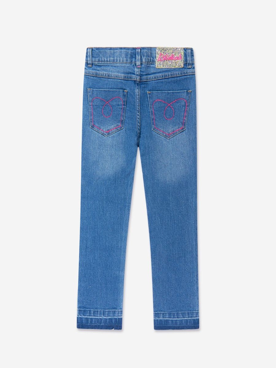 Girls Billieblush Jeans | Girls Denim Unicorn Jeans In Blue