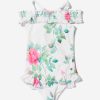 Teen Monnalisa Swimwear | Girls Rose Bloom Print Swimsuit