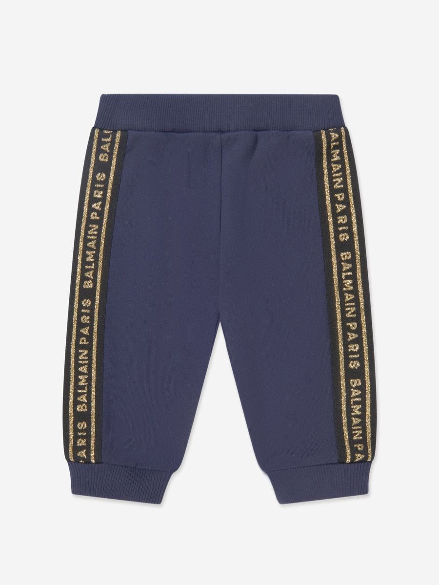 Baby Balmain Sweatpants | Baby Logo Joggers In Navy