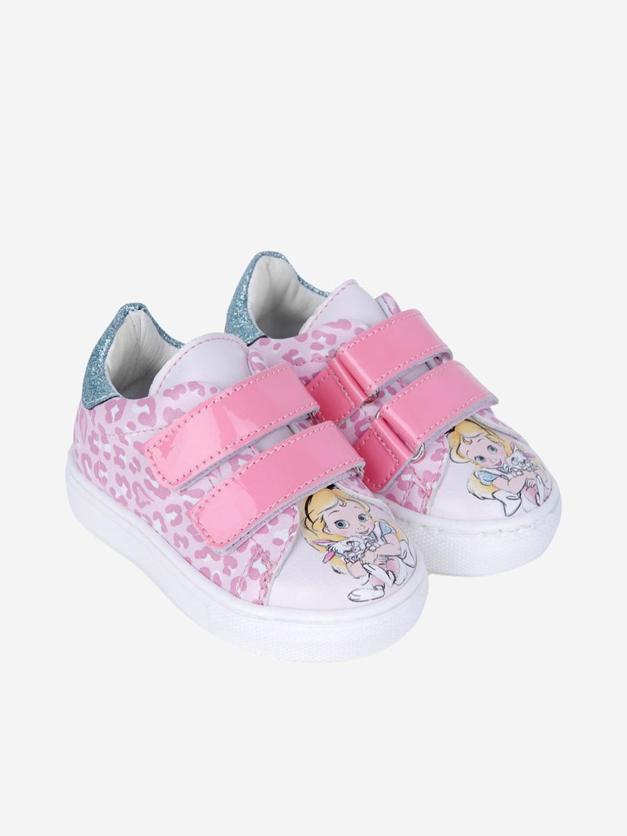 Girls Monnalisa Sneakers | Monnalisa Girls Alice In Wonderland Trainers