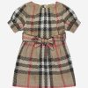 Baby Burberry Kids Dresses | Baby Girls Mini Marva Check Dress In Archive Beige