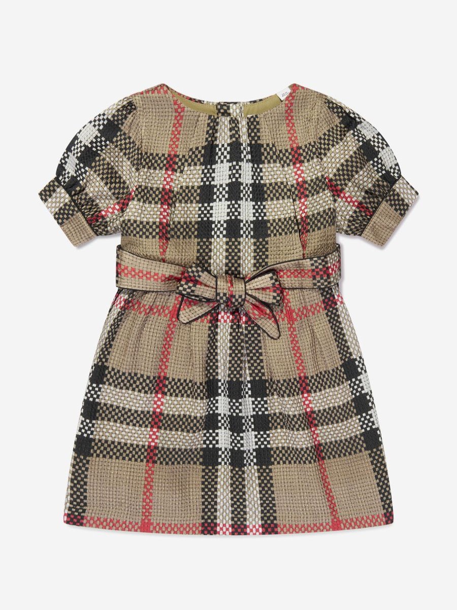 Baby Burberry Kids Dresses | Baby Girls Mini Marva Check Dress In Archive Beige