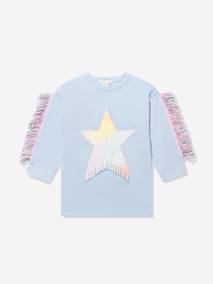 Teen Stella McCartney Kids Dresses | Girls Star Sweater Dress In Blue