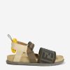 Teen Fendi Kids Footwear | Fendi Kids - Kids Ff Logo Sandals In Brown | Childsplay Clothing