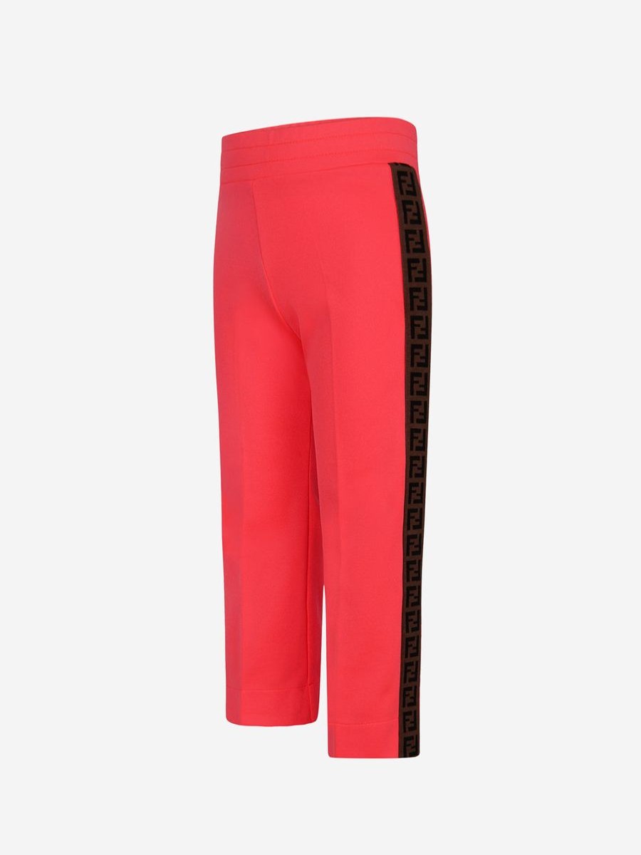 Girls Fendi Kids Trousers | Girls Neon Logo Trim Bottoms