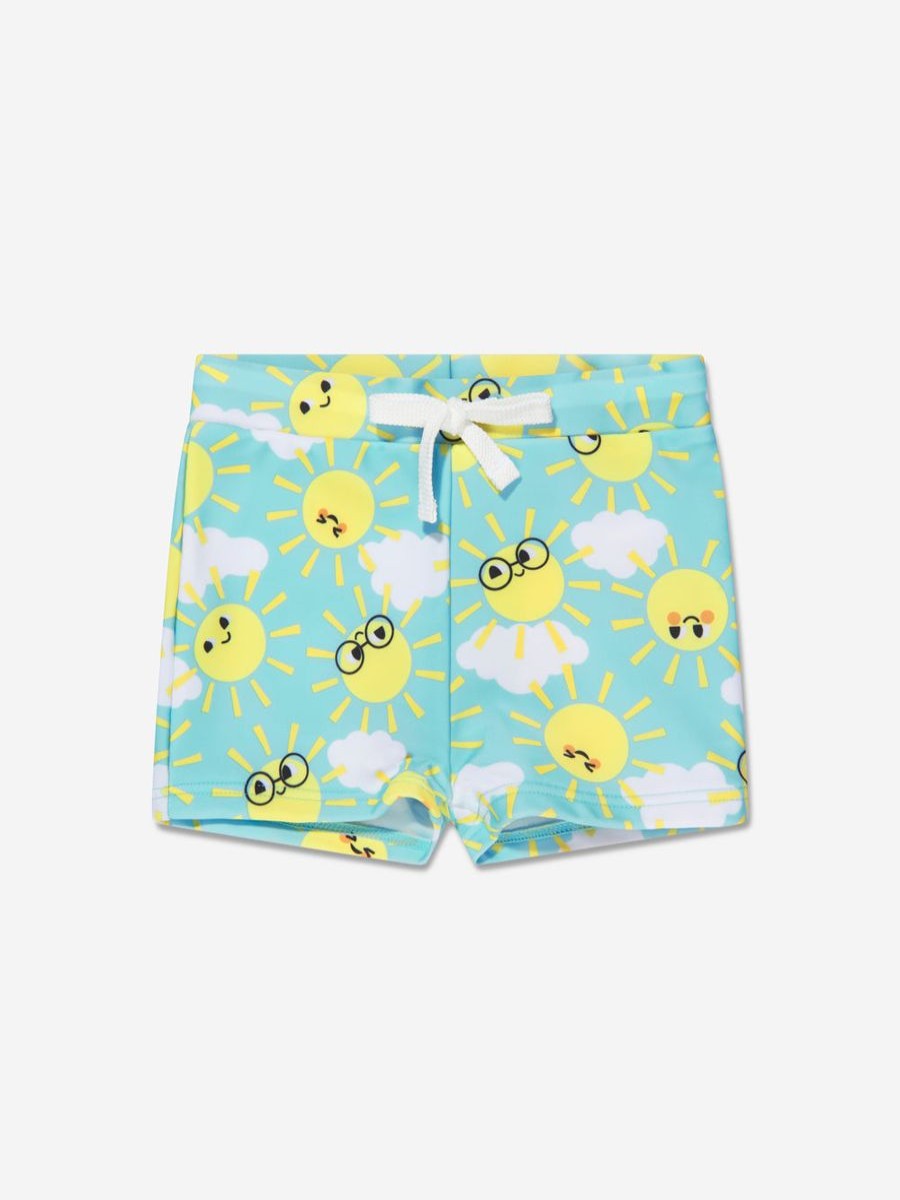 Baby The Bonnie Mob Swimwear | Boys Sunshine Swim Shorts In Blue