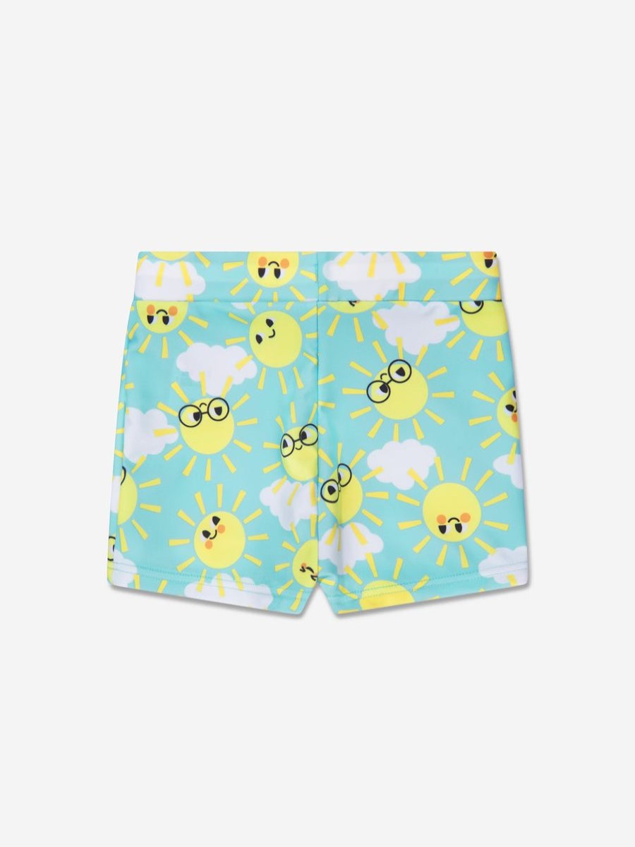 Baby The Bonnie Mob Swimwear | Boys Sunshine Swim Shorts In Blue