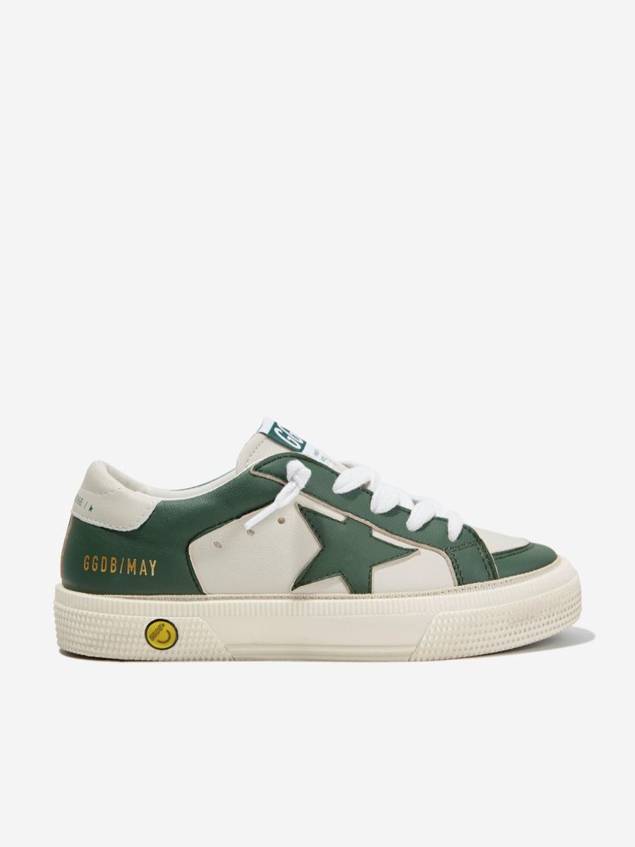 Girls Golden Goose Kids Sneakers | Kids Leather May Trainers In Green