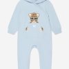 Baby Dolce & Gabbana Kids Babygrows & Rompers | Baby Boys Hooded Onesie In Blue