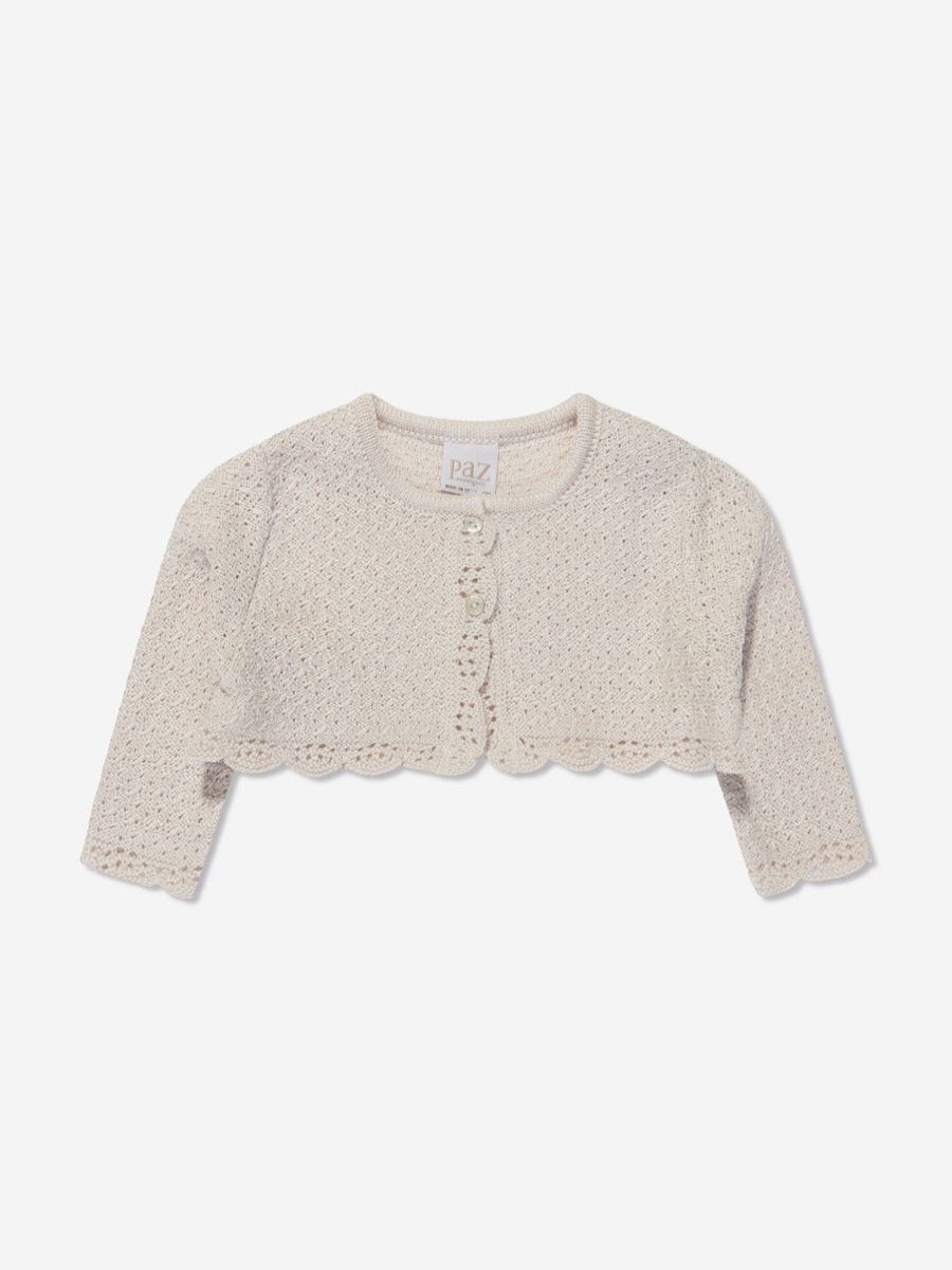 Baby Paz Rodriguez Jumpers & Cardigans | Baby Girls Knitted Cardigan In Ivory