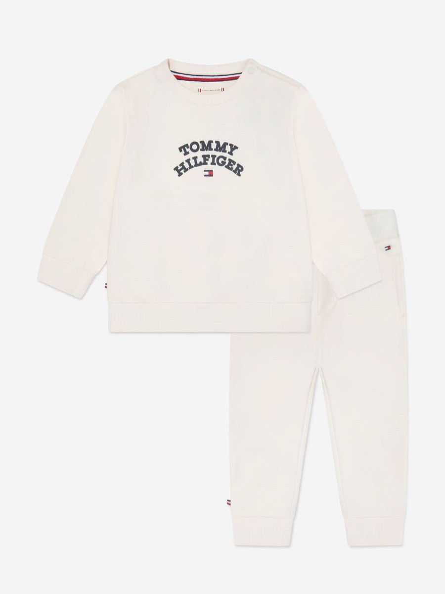 Girls Tommy Hilfiger Tracksuits | Baby Hilfiger Flag Tracksuit In White