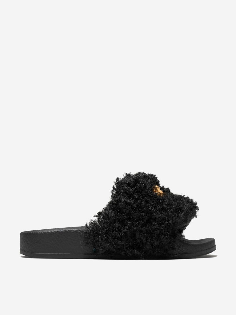 Teen Versace Footwear | Versace - Kid Fluffy Medusa Sliders | Childsplay Clothing