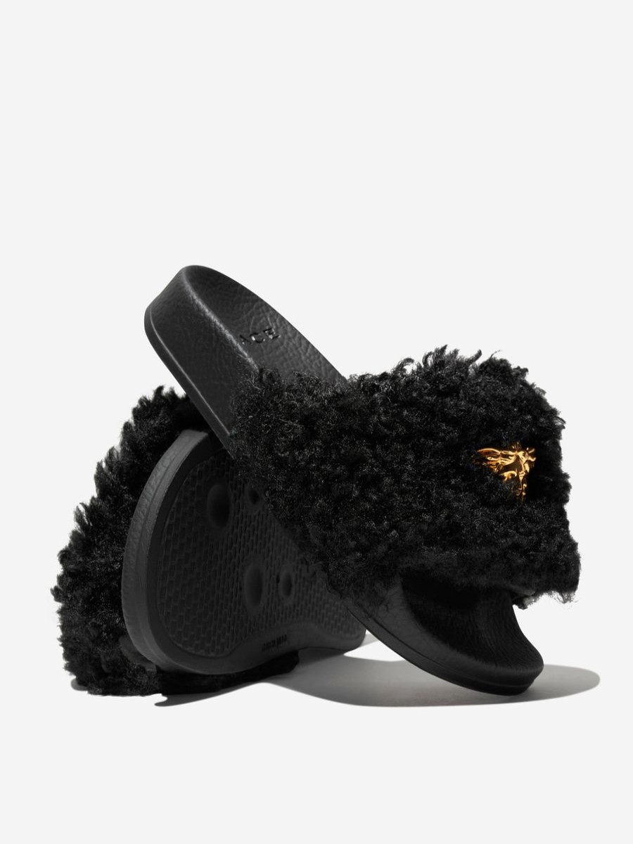 Teen Versace Footwear | Versace - Kid Fluffy Medusa Sliders | Childsplay Clothing