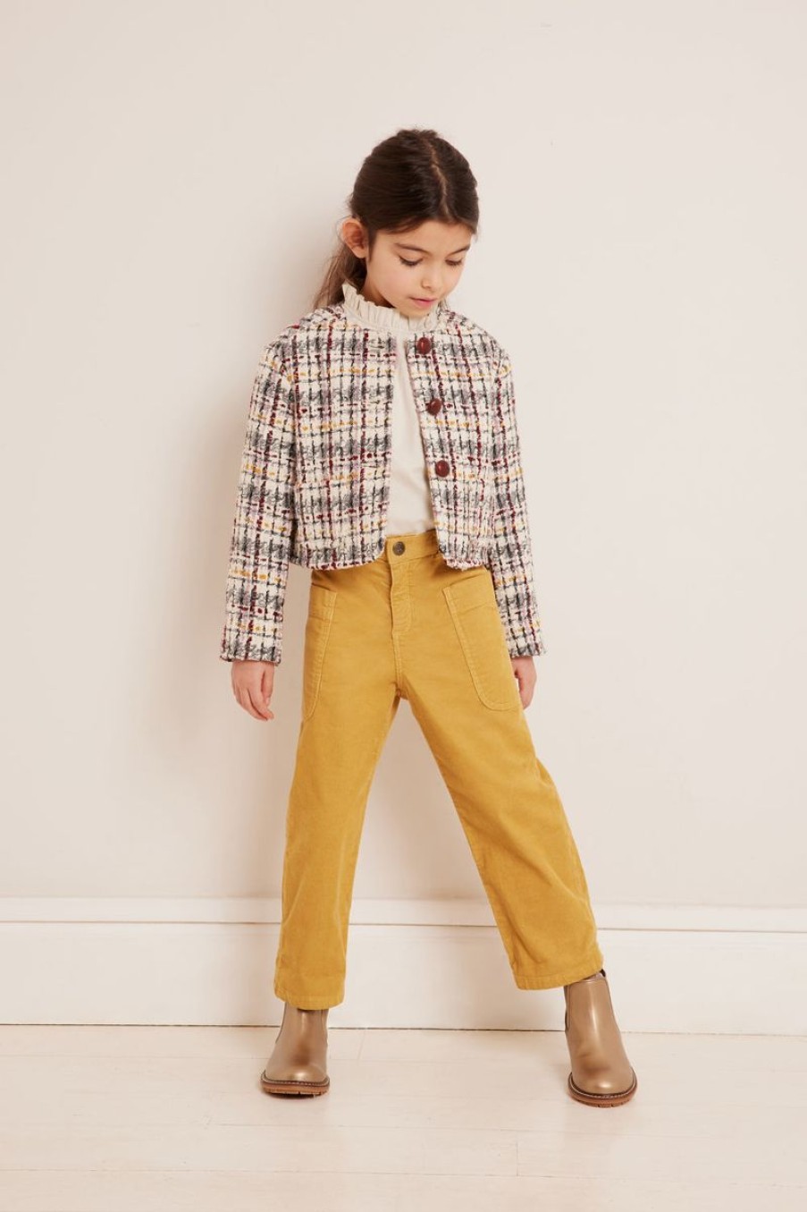 Girls Bonpoint Trousers | Girls Looping Trousers In Yellow