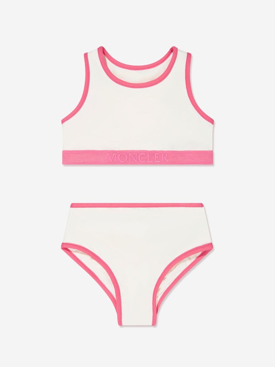 Girls Moncler Enfant Swimwear | Girls Logo Bikini In White