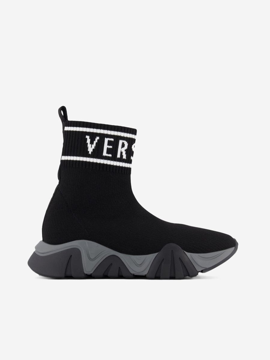 Teen Versace Footwear | Versace - Unisex Logo Sock Trainers | Childsplay Clothing