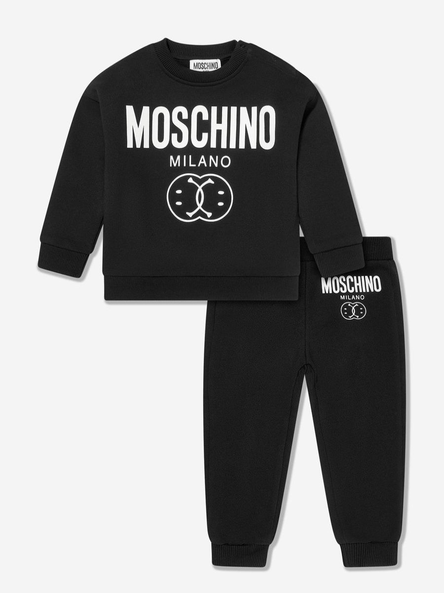 Baby Moschino Kids Tracksuits | Baby Boys Milano Logo Tracksuit In Black