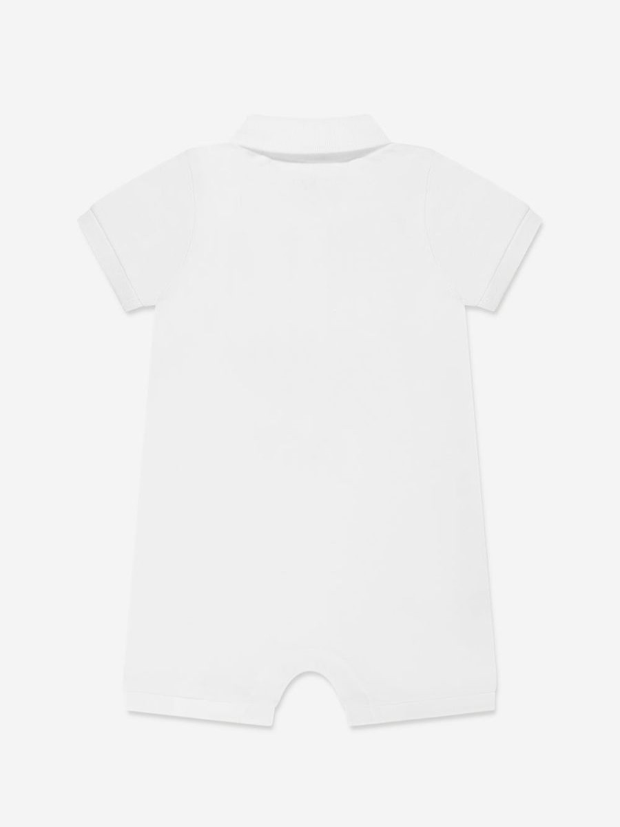 Baby Guess Babygrows & Rompers | Baby Boys Logo Romper In White