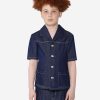 Teen Gucci Kids Shirts | Kids Short Sleeve Denim Shirt In Blue