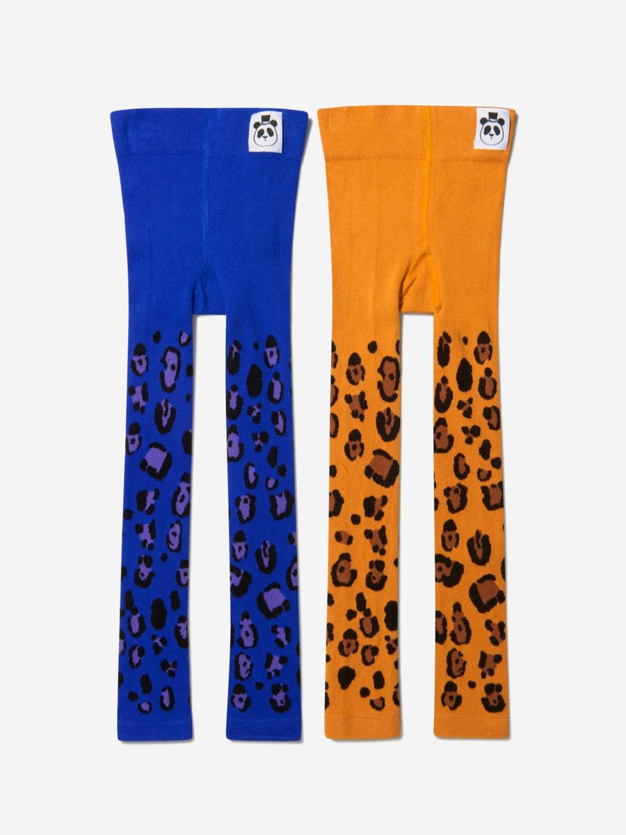 Girls Mini Rodini Leggings | Girls Organic Cotton Leopard Leggings (2 Pack)