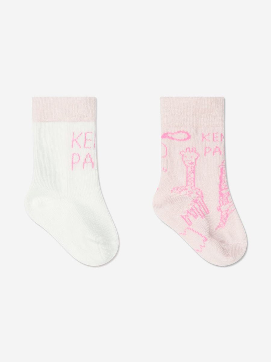 Baby KENZO KIDS Socks & Tights | Baby Girls Socks Set (2 Pack) In Pink