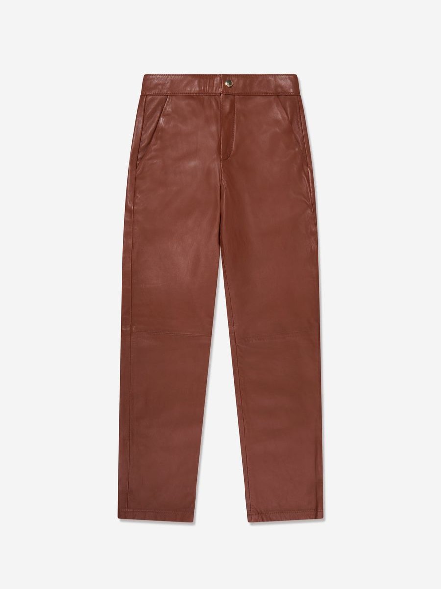 Teen Chloé Shorts | Girls Leather Trousers In Crimson