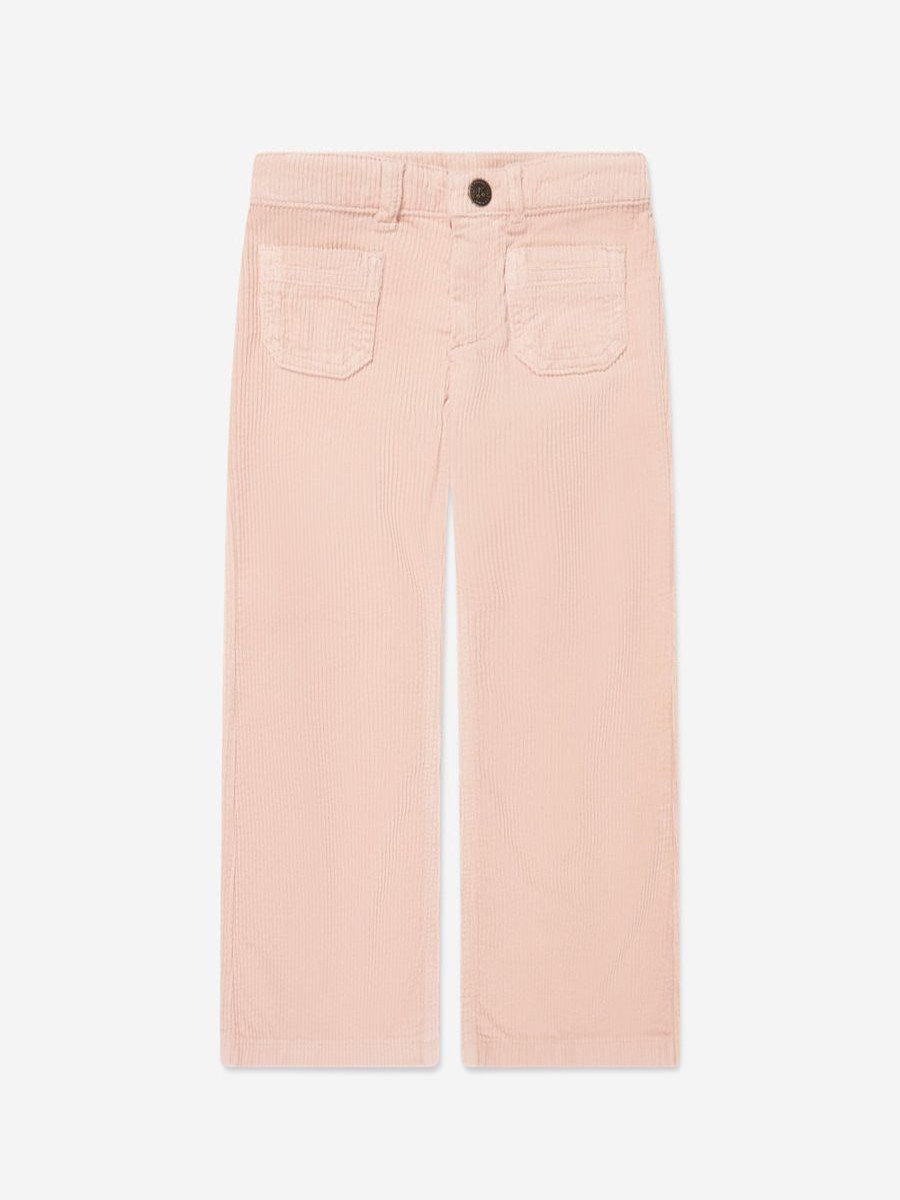 Girls Bonpoint Trousers | Girls Junon Wide Leg Trousers In Pink