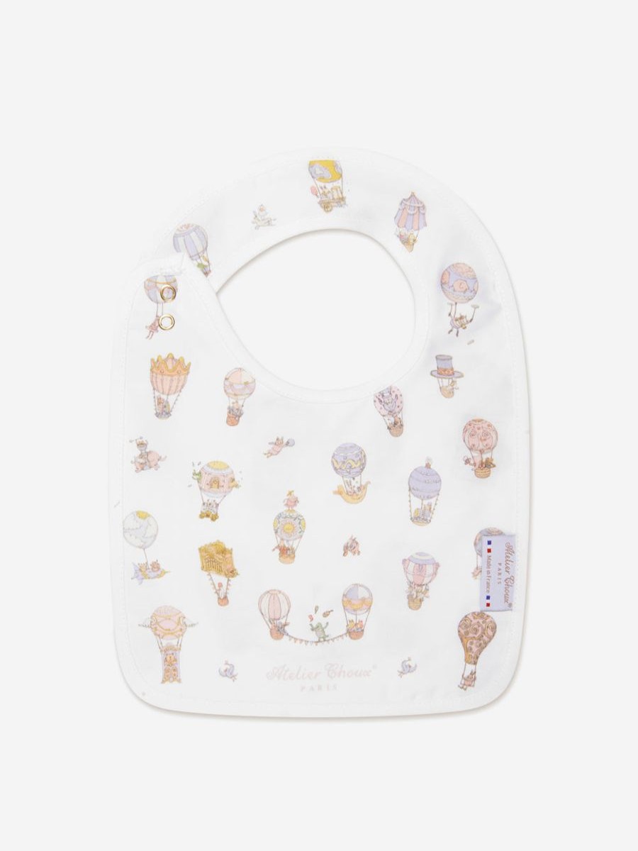 Baby Atelier Choux Bottles, Dummies & Bibs | Baby Pastel Circus Large Bib In White