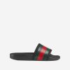 Teen Gucci Kids Footwear | Gucci Kids - Kids Web Stripe Sliders | Childsplay Clothing