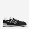 Girls New Balance Sneakers | New Balance - Kids 574 Lace Up Logo Trainers In Black | Childsplay Clothing