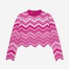 Girls Missoni Jumpers & Cardigans | Girls Zigzag Knitted Jumper In Pink