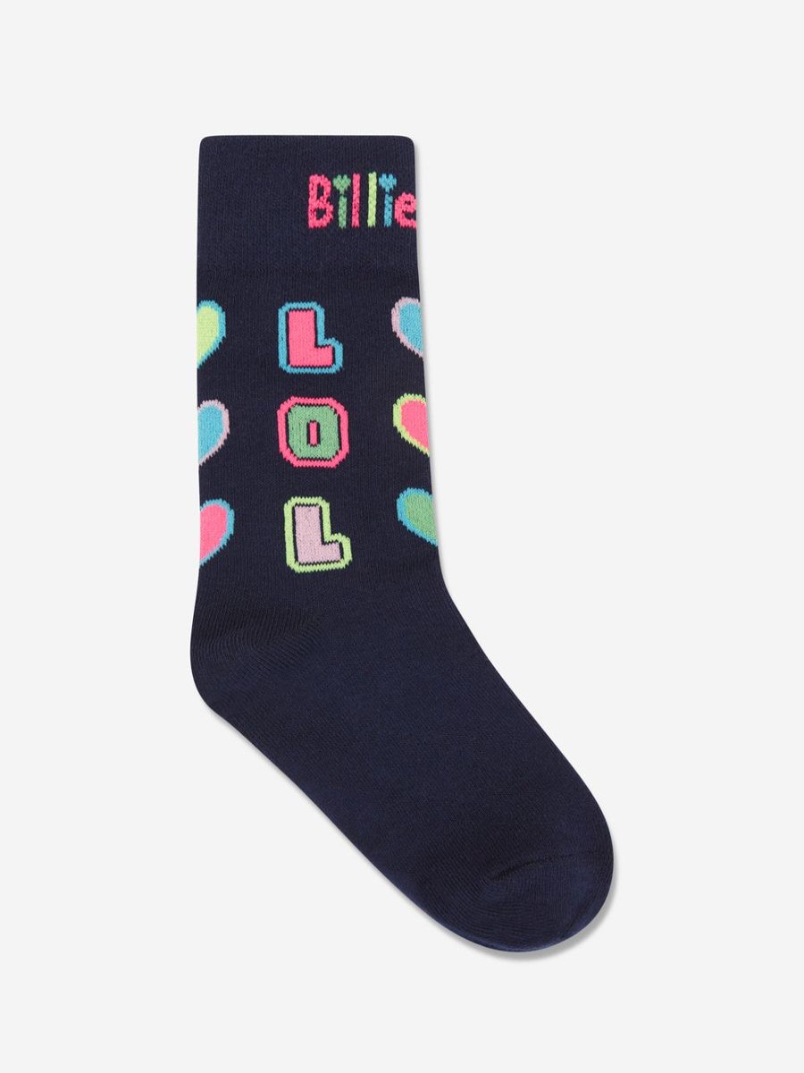 Girls Billieblush Socks & Tights | Girls Lol Socks In Navy