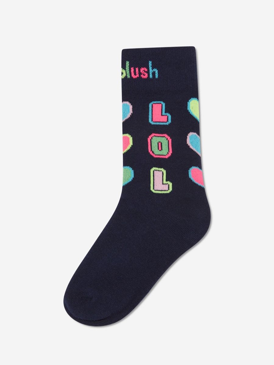 Girls Billieblush Socks & Tights | Girls Lol Socks In Navy