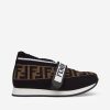 Girls Fendi Kids Sneakers | Fendi Kids - Kids Ff Logo Trainers In Black | Childsplay Clothing