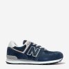 Girls New Balance Sneakers | New Balance - Kids 574 Lace Up Logo Trainers In Navy | Childsplay Clothing