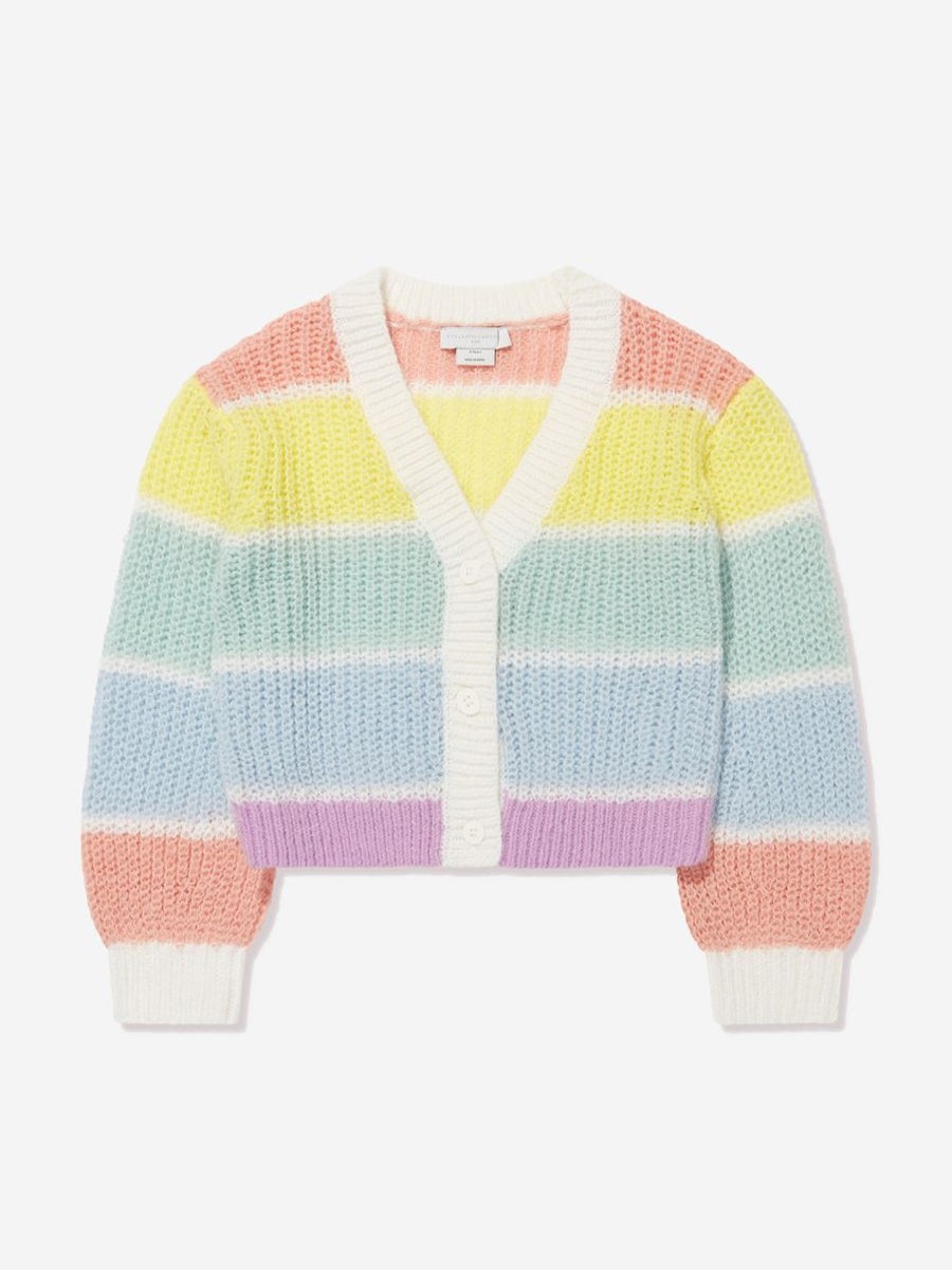 Teen Stella McCartney Kids Sweatshirts & Hoodies | Girls Knitted Cardigan In Multicolour