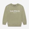 Teen Balmain Sweatshirts & Hoodies | Kids Logo Sweatshirt In Green