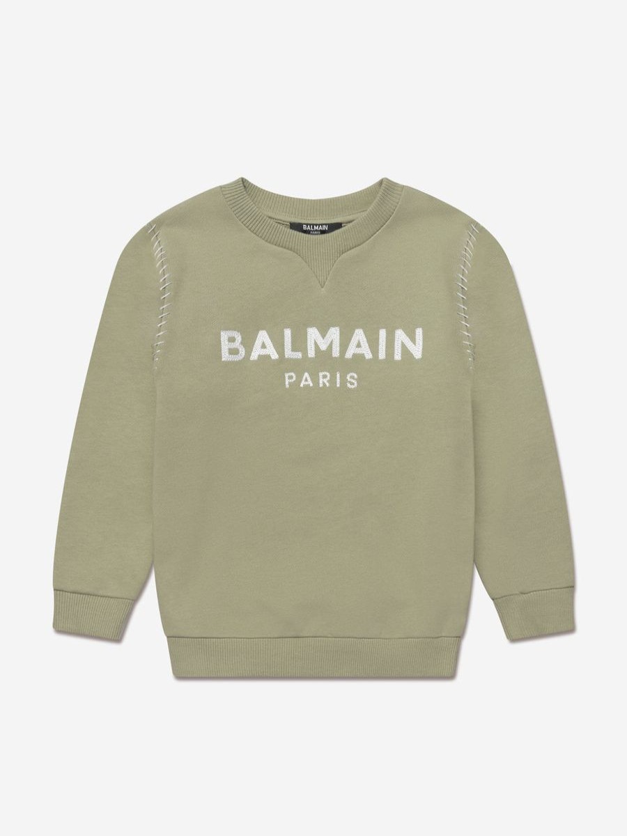 Teen Balmain Sweatshirts & Hoodies | Kids Logo Sweatshirt In Green